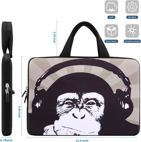 Miniatura 7 de iColor 11 11.6 12 12.1 12.5 Bolso de transporte para laptop, funda para Chromebook, portátil, ultrabook, tableta con asa, tote de neopreno