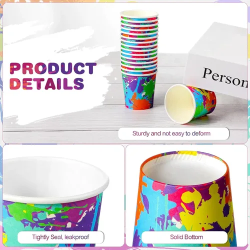 Miniatura 3 de Tiamon Paquete de 500 vasos de papel de 2 onzas, mini enjuague bucal desechables para baño, tazas de café expreso para hogar, oficina, viajes