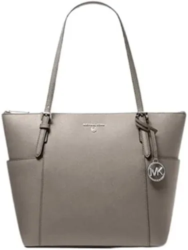 Michael Kors Bolso de hombro grande de piel saffiano con cremallera superior para mujer Negro 42x29x12 cm B x H x T