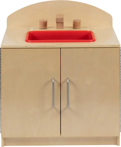 Miniatura 12 de Flash Furniture Hercules - Fregadero de cocina de madera para niños para uso comercial o doméstico, seguro, diseño apto para niños