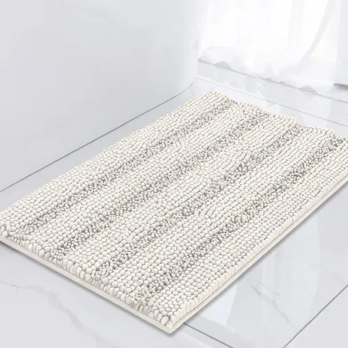 Miniatura 92 de Turquoize Alfombras de Baño de Chenilla Peludas Alfombra de Baño Antideslizante Gruesas Alfombras Peludas para Baño Chenilla Juego de Alfombra