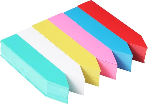 300 etiquetas de plástico para vivero de plantas de jardín en 6 colores, 4 pulgadas, marcadores de maceta, etiquetas de poste de jardín, marcadores