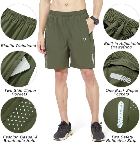 Miniatura 4 de NORTHYARD - Pantalones cortos deportivos para correr para hombres, ligeros, de secado rápido, 7, 5 o 9 pulgadas, para senderismo, deportes, gimnasio