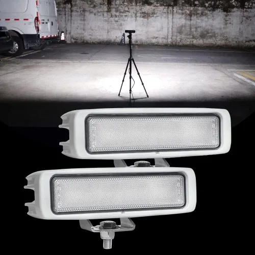 Miniatura 8 de Luces LED impermeables para barco, 2 piezas, 72 W, luces marinas para cubierta/muelle, 4000 Lúmenes, luz de inundación de 150°, 16 cm, barra de luz