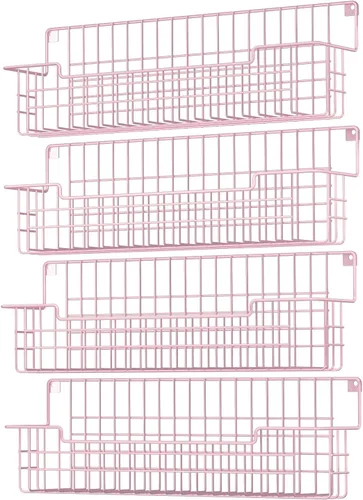 Miniatura 11 de Soporte de pared para especias, organizador de especias para gabinete y puerta de despensa, juego de 4 estantes colgantes para especias que ahorran