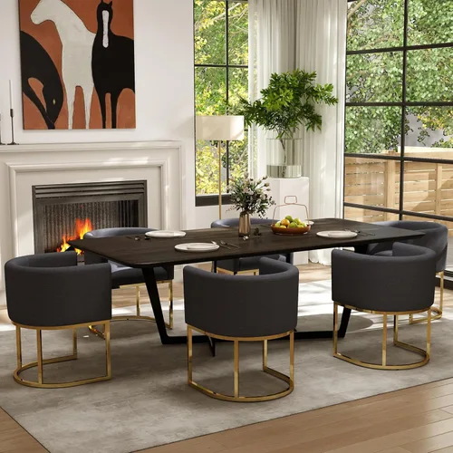 Miniatura 36 de RIVOVA Silla de Comedor Tapizada, Sillón Lateral Moderno Tipo Barril Tapizado, Sillas de Comedor Tapizadas, Cómodo Sillón, Silla Lateral de Cocina