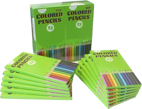 S & E TEACHER'S EDITION 144 lápices de colores, preafilados, lápices de colores, regalos de Navidad, 12 colores, 12 unidades, caja, 12 cajas, total: