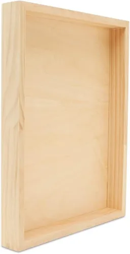 Miniatura 2 de Panel de pintura de abedul de 11 x 14 x 1-1/2 pulgadas, paquete de 3 tableros de lienzo de madera para pintar, carteles en blanco para manualidades