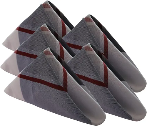 SASTYBALE Servilletas cuadradas de tela de 20 x 20 pulgadas, juego de 4 servilletas a cuadros suaves para cenas, bodas, fiestas y vacaciones