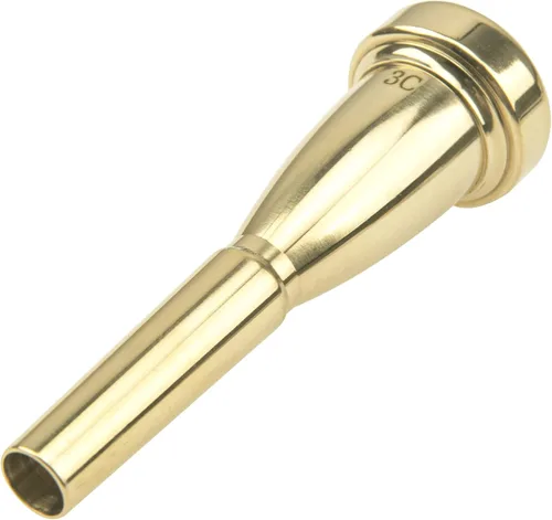 Miniatura 4 de Boquilla de trompeta chapada en oro de metal compatible con piezas de accesorios de trompeta (3C)