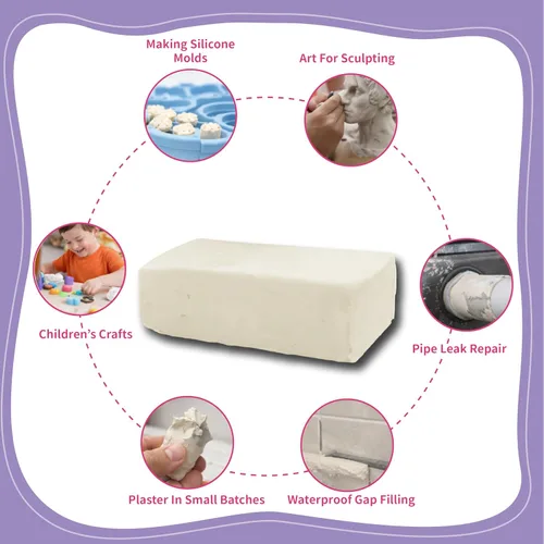 Miniatura 4 de Arcilla de modelado a base de aceite con plastilina MODOH, no se endurece, reutilizable, no tóxica, sin hornear, profesional, base de aceite libre
