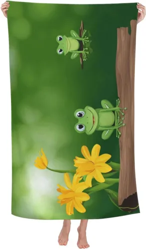 Miniatura 18 de Dujiea Toalla de playa de microfibra, toallas de baño grandes con diseño floral de caballo 3D para mujeres y hombres, toallas de baño de secado