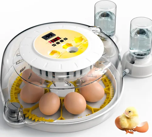 Incubadoras de huevos para incubar huevos con girador automático de huevos, 8 incubadoras para huevos de gallina con vela de huevos para pollo,