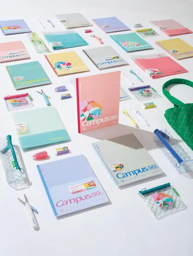 Miniatura 8 de KOKUYO Cuadernos de composición, paquete de 5 cuadernos Campus Semi-B5 Comp con punto A a rayas de 0.276 in, 30 hojas, cuaderno rayado escolar