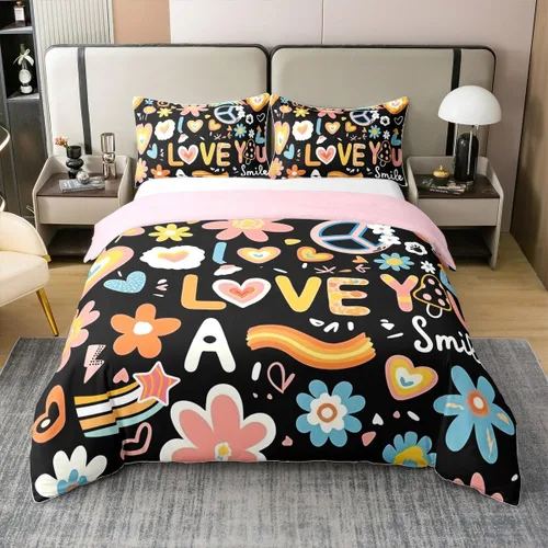 Miniatura 26 de Juego de ropa de cama 100% de algodón natural con hojas de palmera, funda de edredón Monstera con hojas tropicales, rama de hojas tropicales, funda