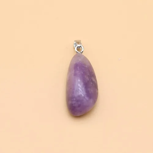Miniatura 3 de QSLLER 20 piezas Colgantes de Piedras de Cristales Naturales Amatista Cuarzo Rosa Gemas Pulidas Lisas Dijes para Hacer Joyas DIY Collares Aretes