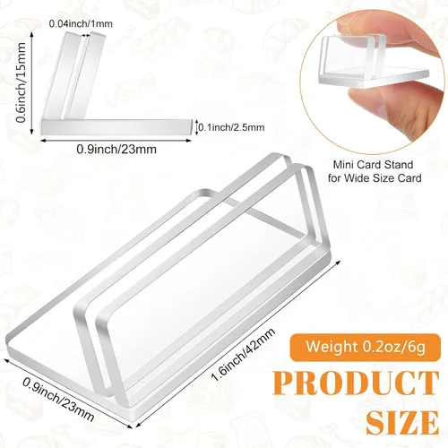 Miniatura 2 de CroBlissful 30 soportes para tarjetas de lugar, soporte pequeño de acrílico para tarjetas de bis, soporte de número de nombre de mesa para boda