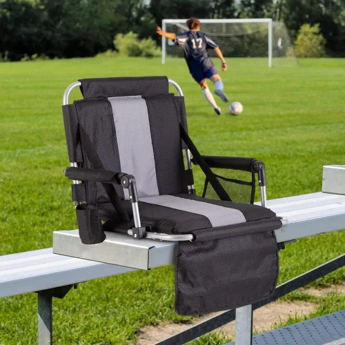 Miniatura 2 de HIGH POINT SPORTS Asiento plegable para estadio Sillas plegables portátiles para estadio Asiento acolchado para gradas Cojín para asiento de gradas