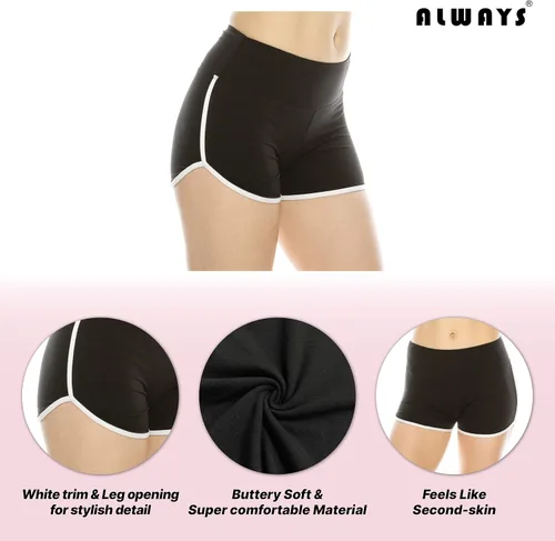 Miniatura 5 de ALWAYS Pantalones cortos para mujer Pantalones cortos de delfín súper suaves de cintura alta