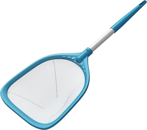 Miniatura 7 de Red profesional de desnatador de piscina de 57 pulgadas con 4 postes de aluminio, malla fina para eliminación rápida de desechos, redes de piscina