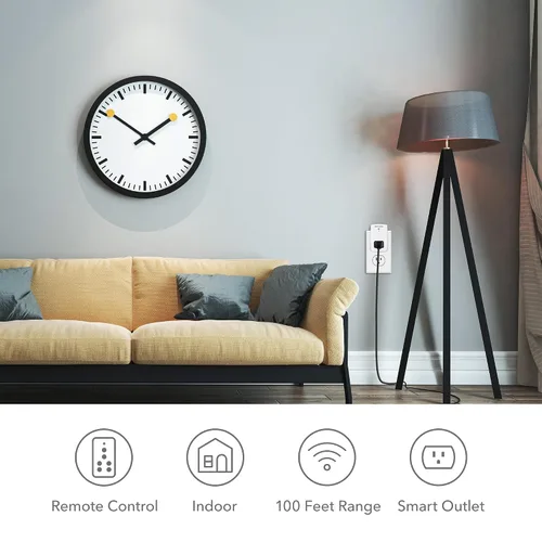 Miniatura 4 de BN-LINK Interruptor eléctrico de tomacorriente inalámbrico de control remoto para luces, ventiladores, luces navideñas, pequeños electrodomésticos