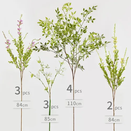 Miniatura 2 de MISSPIN Flores Artificiales con Tallos de Follaje, Plantas Falsas de Interior, Ramas para Jarrón Alto Ultra-Realistas, 12 Piezas Centros de Mesa