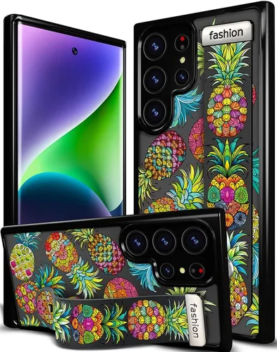 Miniatura 127 de Compatible para Samsung Galaxy S23 Funda Bonita con Correa Soporte Dedo Kickstand, Fundas de Silicona Geniales de Diseñador Funda Cover - Mariposa