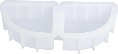 Miniatura 6 de Molde de resina para sujetalibros grandes, 1 par de organizador de libros de geoda de silicona sectorial, molde epoxi de cristal para libros