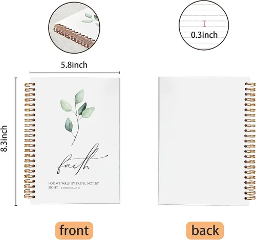 Miniatura 5 de VNWEK Versículo de la Biblia 2 Corintios 5:7 Para mí caminar por fe no por vista Cuaderno Espiral 14 X 21 Cm, Cuaderno Espiral de Tapa Dura