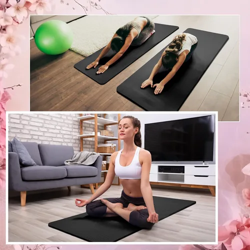 Miniatura 4 de Timgle 6 alfombrillas de yoga de 0.394 in de grosor a granel, 68 x 24 pulgadas, tapete de ejercicio antideslizante resistente al desgarro