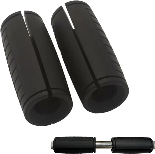Miniatura 8 de qibylift Manijas de mancuernas de agarre grueso, goma de silicona gruesa, entrenador de fuerza para levantamiento de pesas, accesorios de cable, Rojo