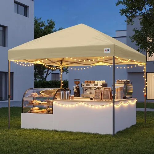 Miniatura 7 de ABCCANOPY Tienda de campaña desplegable de 10 x 10, refugio instantáneo de fácil instalación con bolsa con ruedas, toldo resistente al aire libre