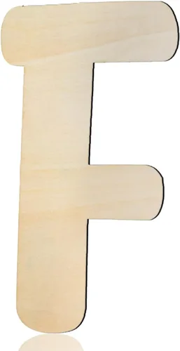 Miniatura 13 de Letras de madera de 8 pulgadas de alto, letra de madera D de 1/5 pulgada de grosor, letras del alfabeto de madera sin terminar para decoración