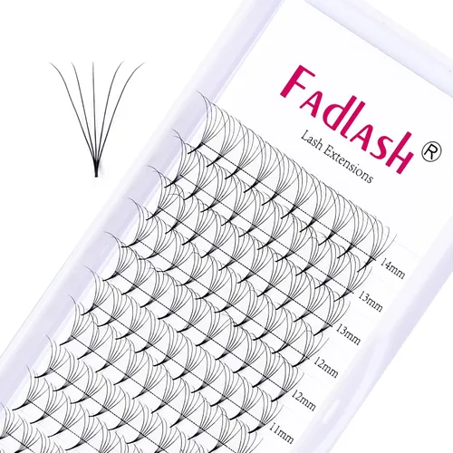 Miniatura 37 de Extensiones de pestañas postizas en abanico 10D Extensiones de pestañas postizas prefabricadas 0.05 0.07 de grosor Extensiones de pestañas postizas