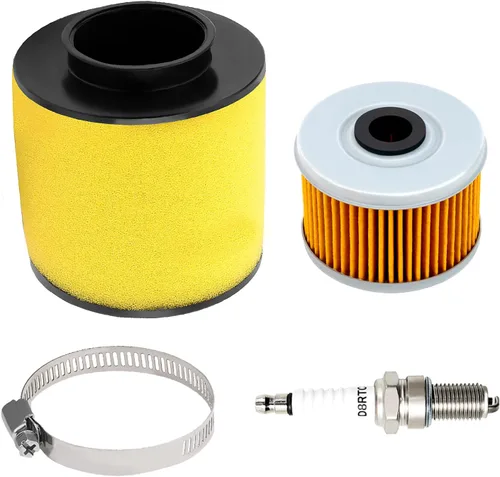 TIANYAN 17254-HM8-000 Filtro de aire 15412-HM5-A10 Filtro de aceite con kits de bujías compatibles con Honda ATV Recon 250 TRX250TE TRX250TM TRX250X