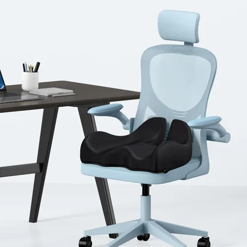 Miniatura 6 de Cojín de Asiento de Espuma Viscoelástica Extra Grande para Silla de Oficina, Alivio de Presión, Ciática y Dolor de Coxis, Almohadilla de Coxis Firme