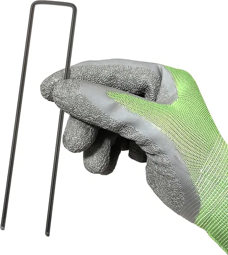 Miniatura 2 de GardenMate Paquete de 50 clavijas de acero multiusos en forma de U de 50 x 6 pulgadas (5.906 in), ideales para asegurar tela de malezas, tela