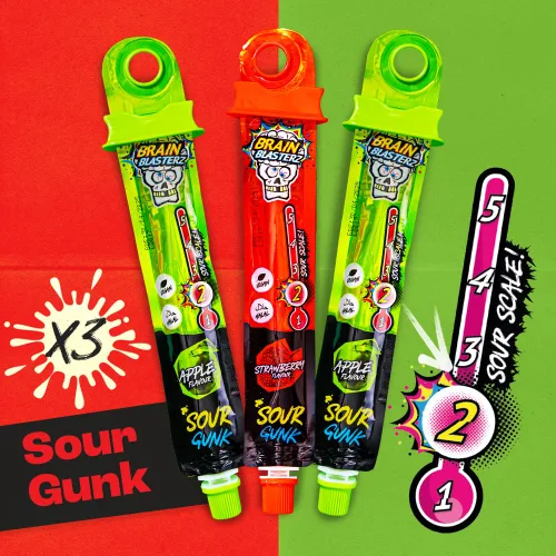 Miniatura 5 de Brain Blasterz Paquete variado de caramelos súper ácidos MEGA, caja de caramelos ácidos con 22 piezas, caramelos navideños, paquete variado
