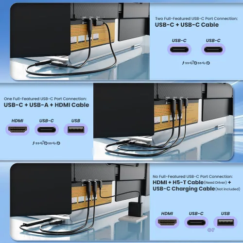 Miniatura 18 de 2025 Actualizado 14" Extensor de Pantalla para Laptop, Extensor de Monitor para Laptop Ultradelgado 1080P, Extensor de Monitor Portátil Ultraligero