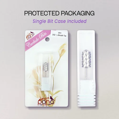 Miniatura 7 de PANA - Broca de carburo de seguridad de 3/32 pulgadas con cabezal grande de punta redonda y lisa para la eliminación de esmalte en gel y acrílico