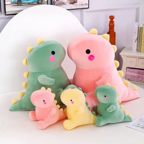 Miniatura 6 de DUANMUL Lindos juguetes de peluche de dinosaurio gordo, muñecos de peluche suaves, peluches de dinosaurio, lindos regalos de cumpleaños para niños