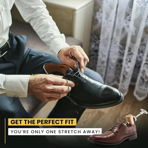 Miniatura 2 de HOUNDSBAY Bulldog - Estirador profesional de madera de 2 vías para hombres y mujeres, ampliador de zapatos y expansor para mujeres