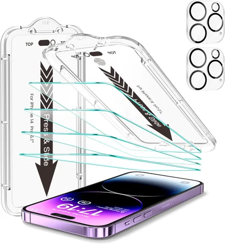 Miniatura 43 de EZ-GLAZ - Paquete de 4 + 2 protectores de pantalla de privacidad para iPhone 13 [6.1 pulgadas] con protector de lente de cámara