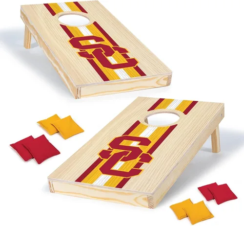 Miniatura 33 de Wild Sports College - Juego de cornhole de madera maciza de 1 x 2 pies con impresión directa HD gráficos del equipo, tamaño de viaje