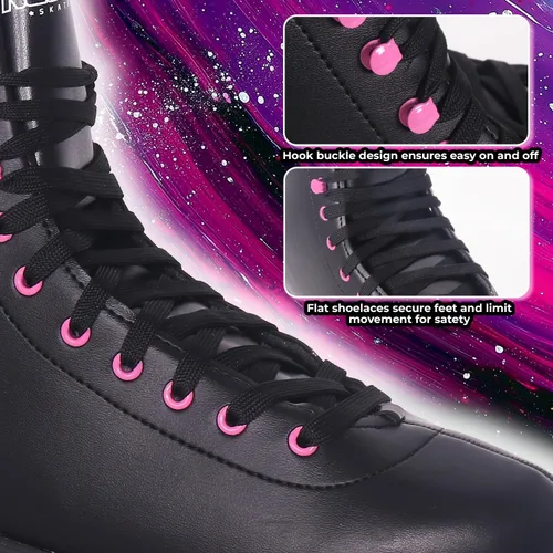 Miniatura 2 de Nattork Patines de rodillos para mujeres, diversión al aire libre, patines de derby de moda para hombres, niñas, niños, patines para pistas cubiertas