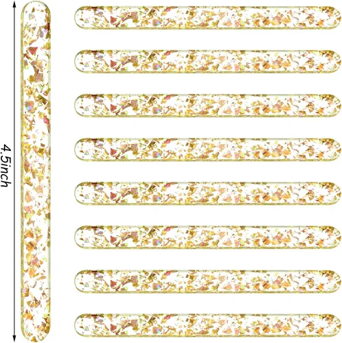 Miniatura 2 de Geiserailie 40 palitos acrílicos para tartas reutilizables para espejo, palitos de helado, mini paletas de hielo, moldes para hacer manualidades
