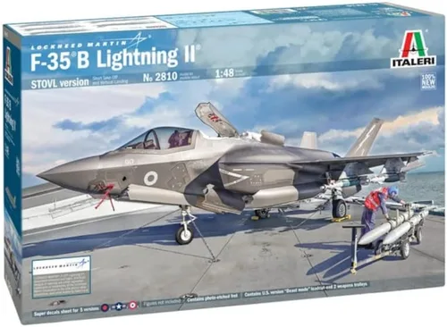 Miniatura 15 de Italeri -2810 F-35 B Lightning II Versión STOVL, escala 1:48, kit de modelo, modelo de plástico para montar, modelado, multicolor, IT2810
