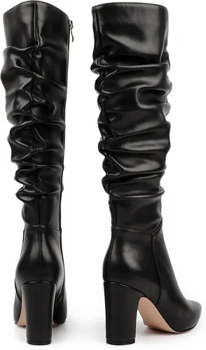 Miniatura 3 de JOY IN LOVE Botas altas hasta la rodilla con cremallera y tacón alto de bloque para mujer