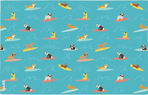 Miniatura 2 de Tervis Vaso aislado de doble pared Surf Dogs hecho en Estados Unidos mantiene las bebidas frías y calientes, 16 onzas, clásico