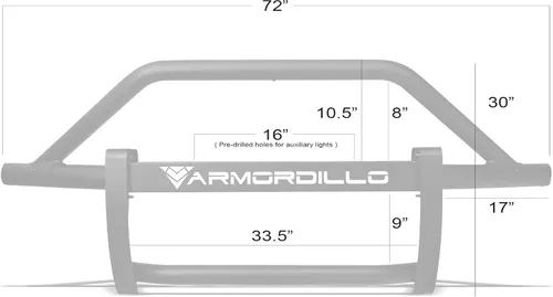 Miniatura 6 de Armordillo 8714164 AR Pre-Runner Style Modular Parachoques Protector - Negro Mate Compatible con Dodge Ram 2500/3500 2010-2018
